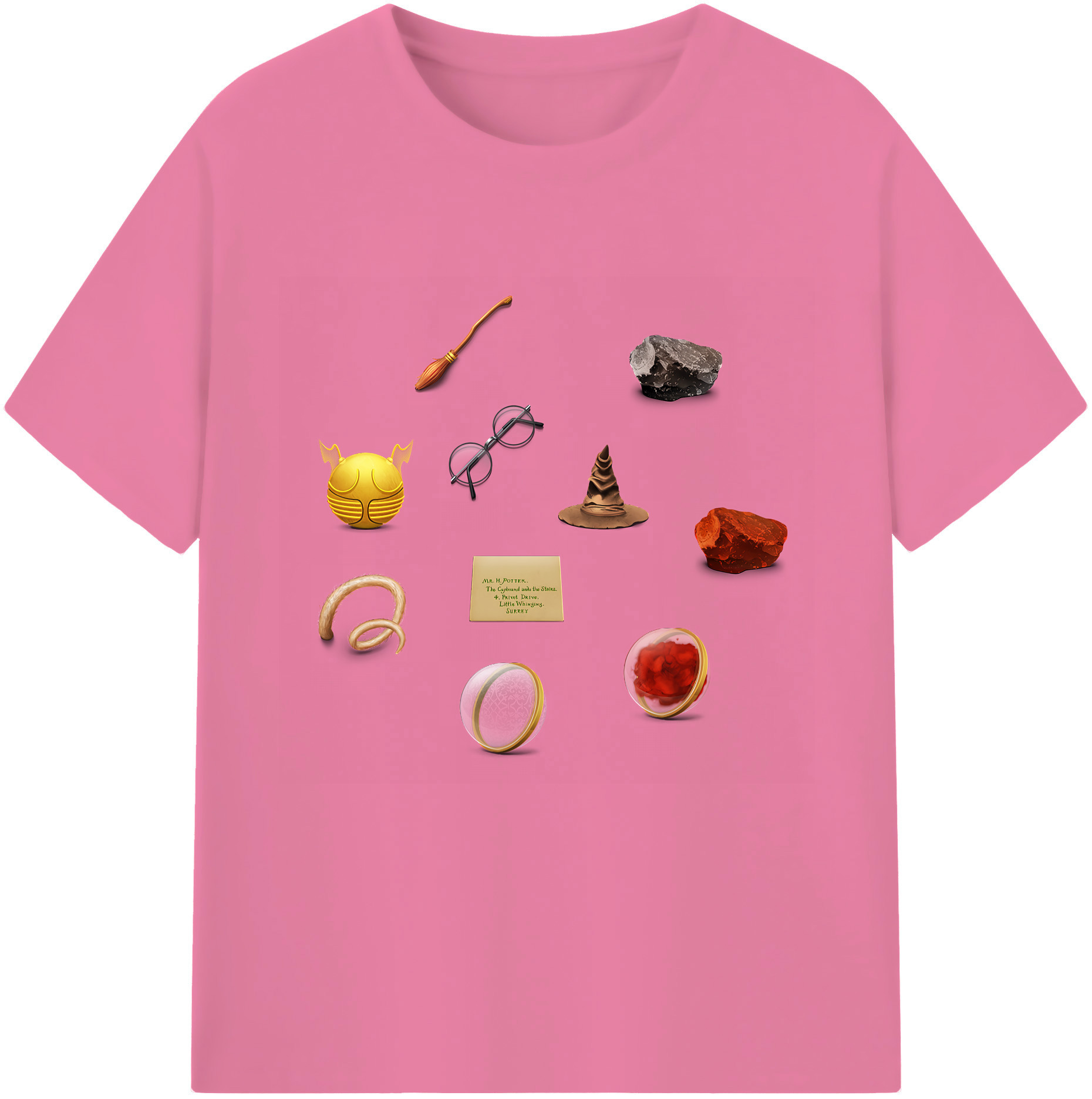 （画像用） Harry Potter ハリー・ポッターシリーズ 綿100％半袖Tシャツ（フロントプリント）